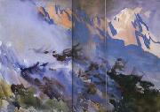 John Singer Sargent Mountain Fire (mk18) oil painting on canvas